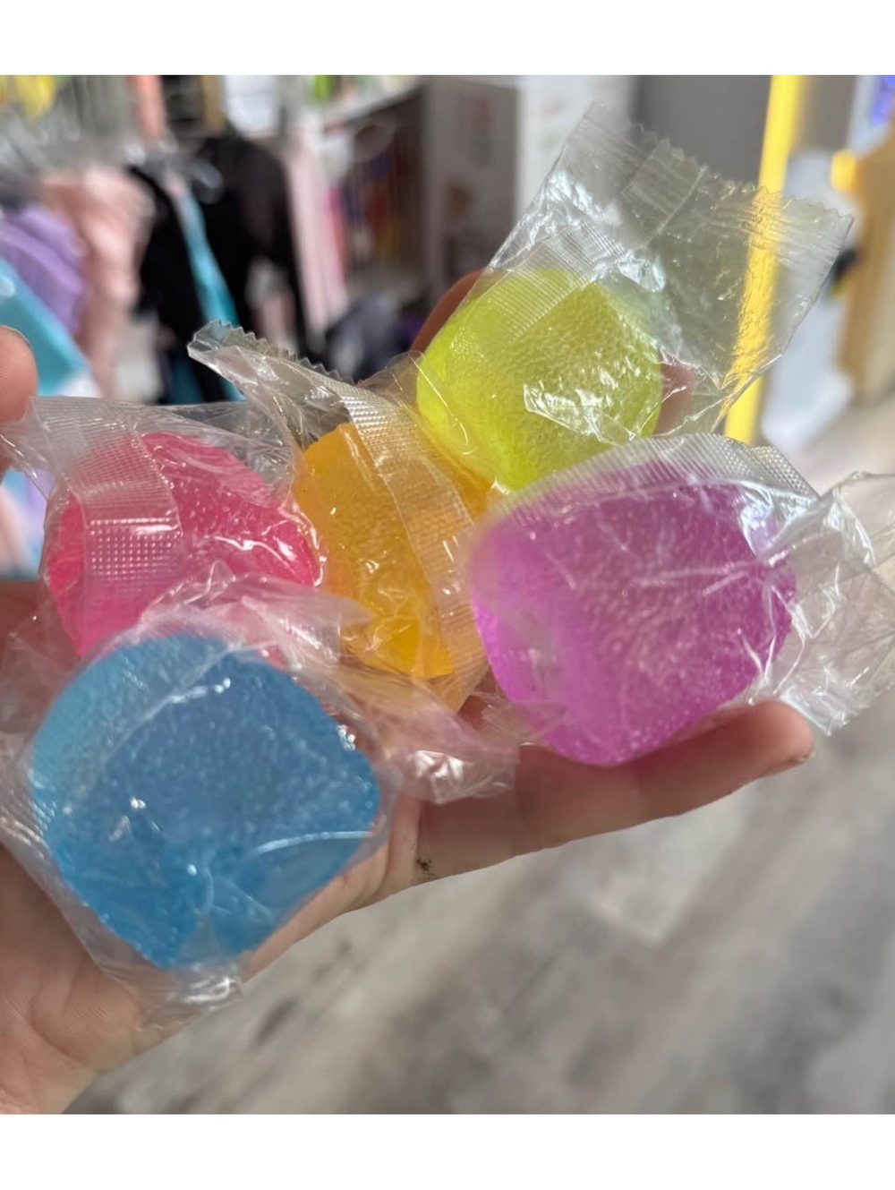5 small size gumdrop sugar type squishy
